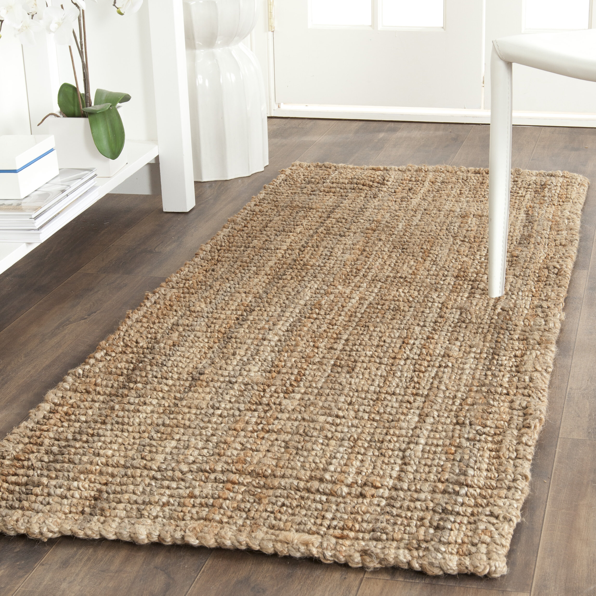 JUTE-SISAL Rug for Corridor Kitchen and Stairs, Custom Rug Runner 39'', Rug,  Extra Long Rug, Cuttable Bordered Carpet for Stairs, 