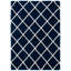 Tapis blanc / bleu marine Audwen-1925593536