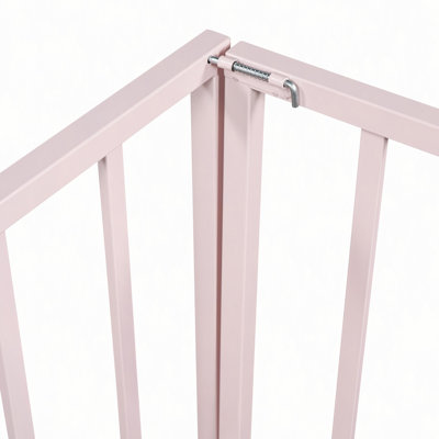 Structure de lit en métal avec clôture et porte