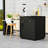 Kitchen Island with Power Outlet, Open Shelves and 2 Drawers-1234943481