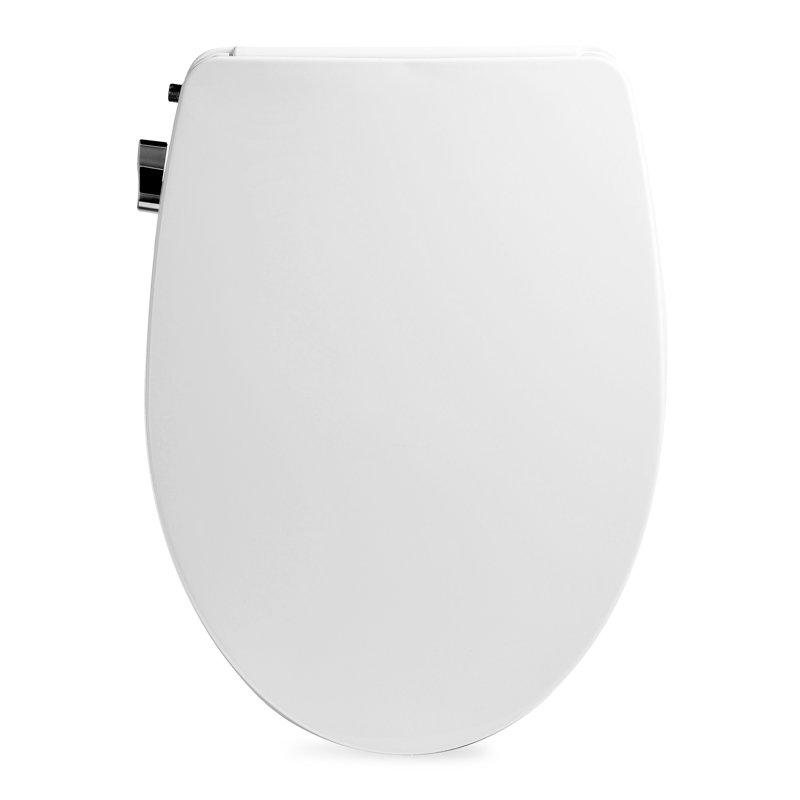 Slim Zero Elongated Bidet Toilet Seat, Non-Electric, Dual Nozzles, Slow Close Lid and Night Light