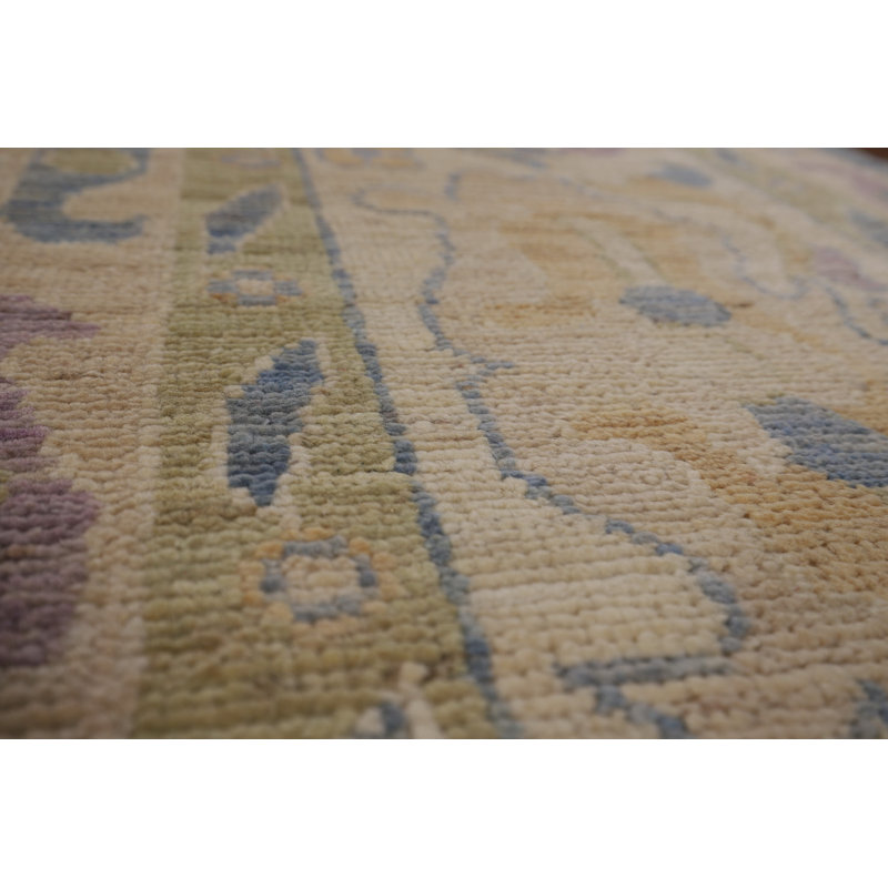 Vegetable Dye Blue Oushak Oriental Large Rug