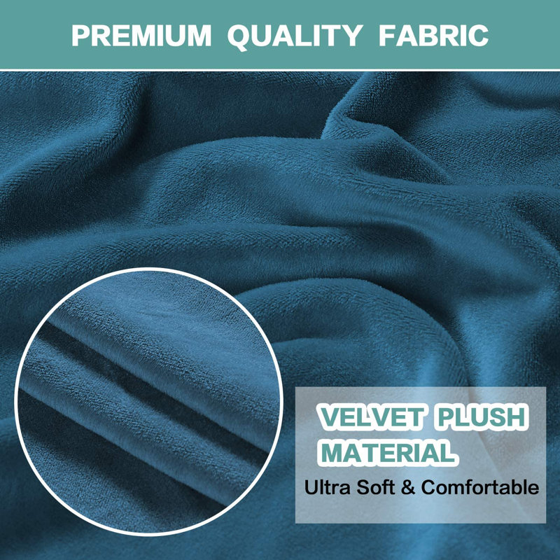 Fauteuil à coussin carré ultra doux et épais, Bleu paon, H 41 po x l 42 po
