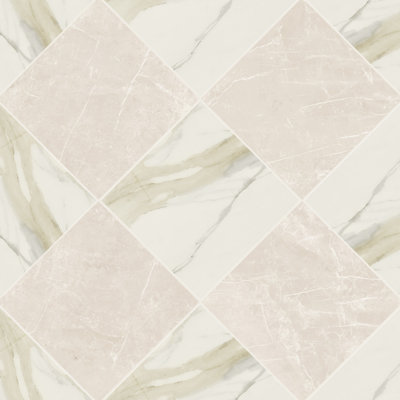 Tuscany Checkerboard 12X12 Calacatta Gold And Dolomia