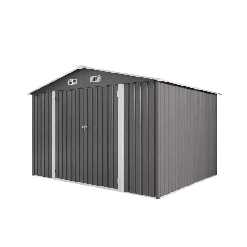 Large Metal Storage Shed, 76.38" H x 115.35" W x 94.09" D