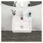 Lavabo de salle de bain mural rectangulaire en céramique blanche avec trou de robinet 13,6 "x 11,6"