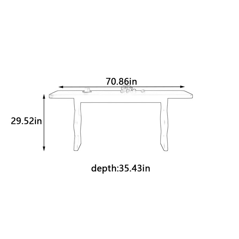 Darylene, 29.52" H x 70.86" L x 35.43" W