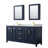 Daria 72'' Double Bathroom Vanity with Carrara Marble Top-48462083-70404273-70404272