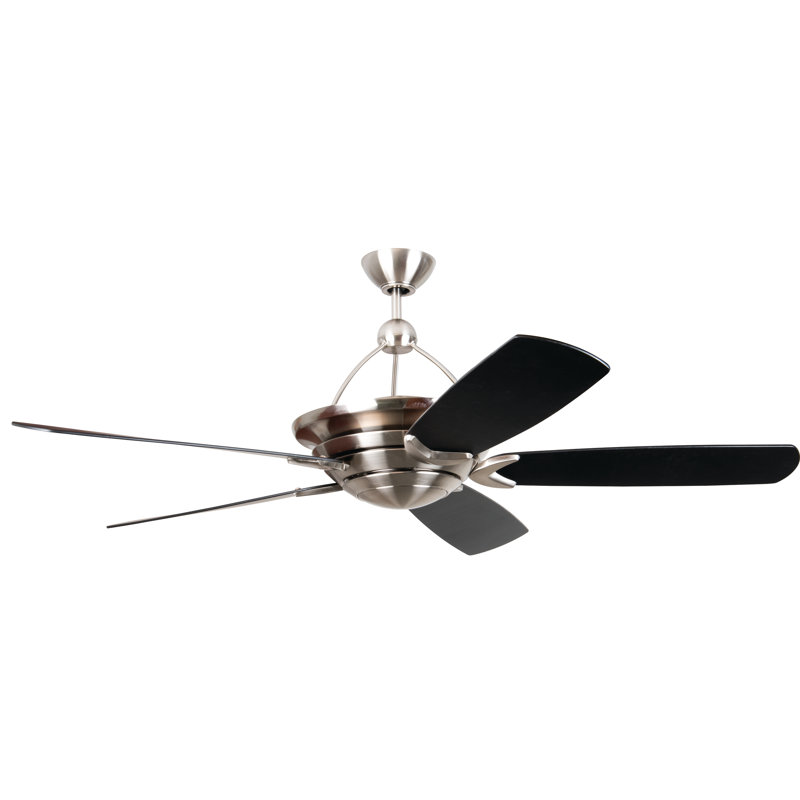 Ventilateur de plafond à del 5 pales 60 po avec télécommande et ensemble d’éclairage inclus Nolia