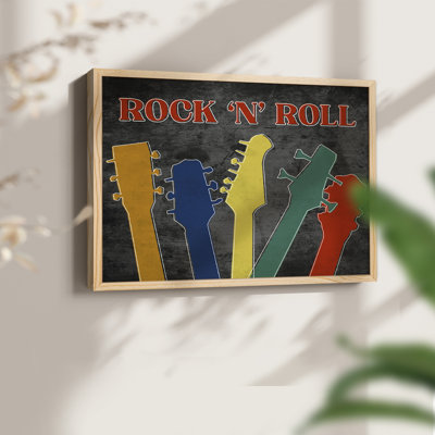 Rock and Roll -Framed Print - Restickable