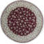 Hand-Knotted High-Quality Wine and Taupe Round Area Rug