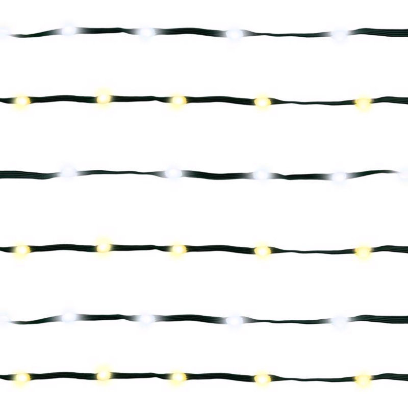 Guirlande de lumières à DEL 200 pi, Blanc chaud / blanc pur