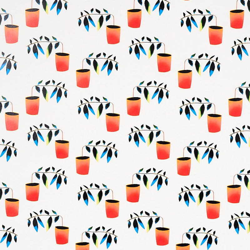 Papier peint Schumacher x Peg Norriss Reaching Out, Spectre