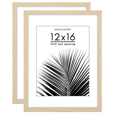 2 Pack of Picture Frames with Mat - Plexiglass Cover