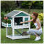 2-Storey Wooden Rabbit Hutch With Waterproof Roof And Pull-Out Tray For Easy Cleaning, Spacious And Durable Pet Cage