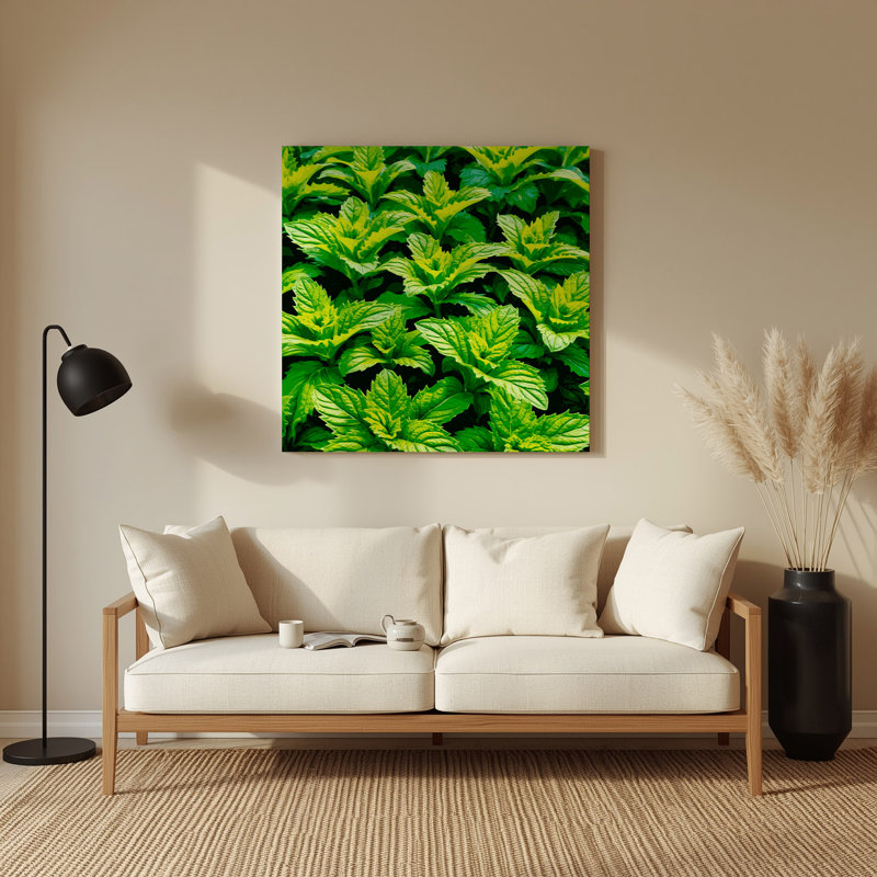Aquarelle, botanique, 64, art mural vert en métal, H 32 po x l 32 po x P 0,05 po