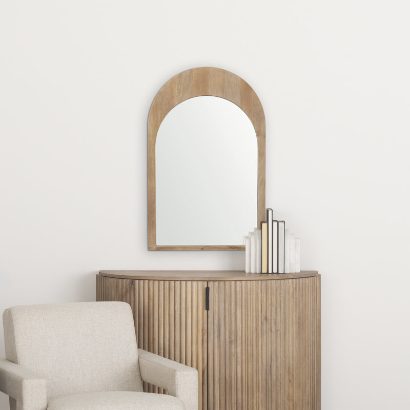 Miroir décoratif biseauté Vixe, Brun clair, 36 po x 23 po