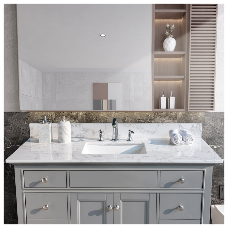 Dosseret de meuble-lavabo Montary Carrara