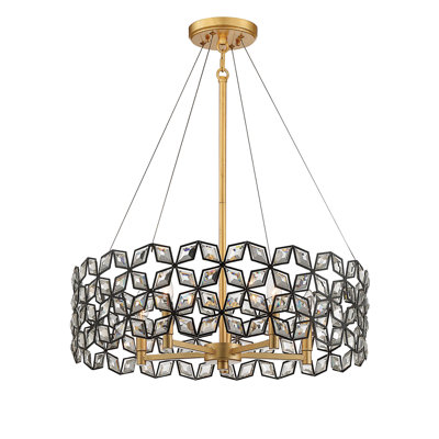 Luminaire suspendu cylindrique unique à 5 lumières