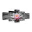 Ensemble de 5 pièces de fleurs de lotus sur toile-92789893