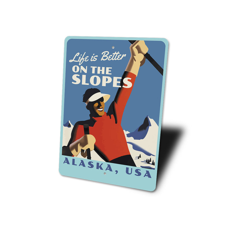 Panneau de ski en aluminium, H 18 po x l 12 po x P 0,06 po