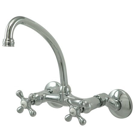 High Arch Touchless Bridge Faucet, Polished Chrome