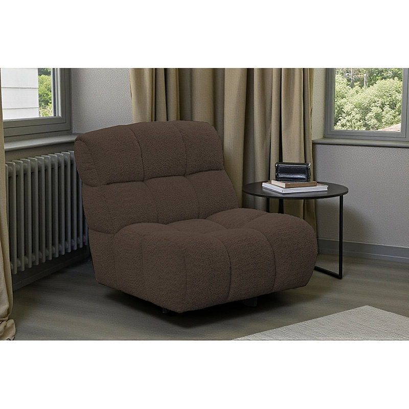 Upholstered Swivel Accent Chair, Light Brown