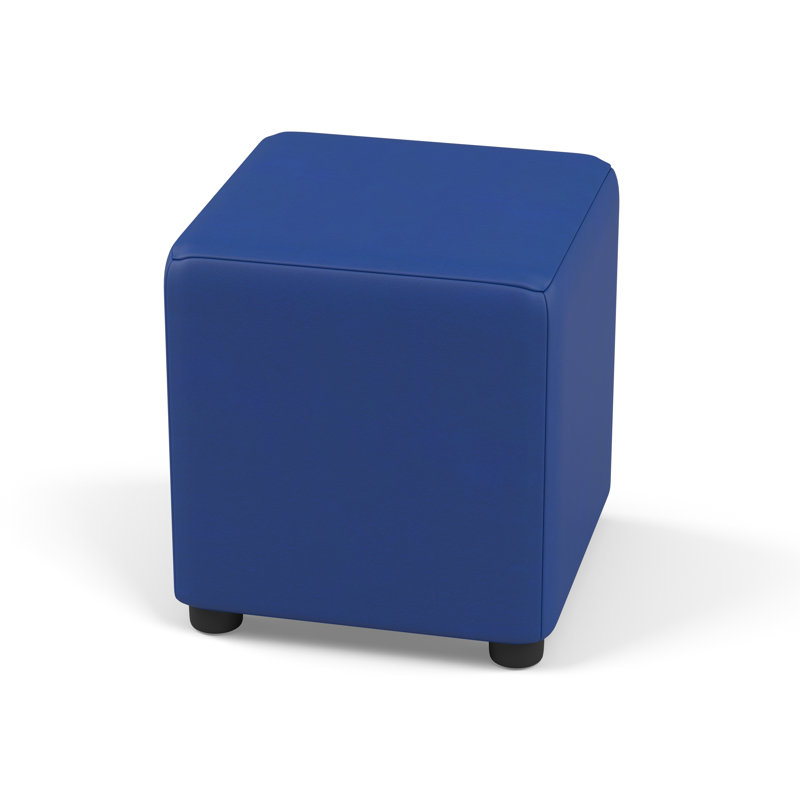 Faux Leather Cube Seating, Cornflower