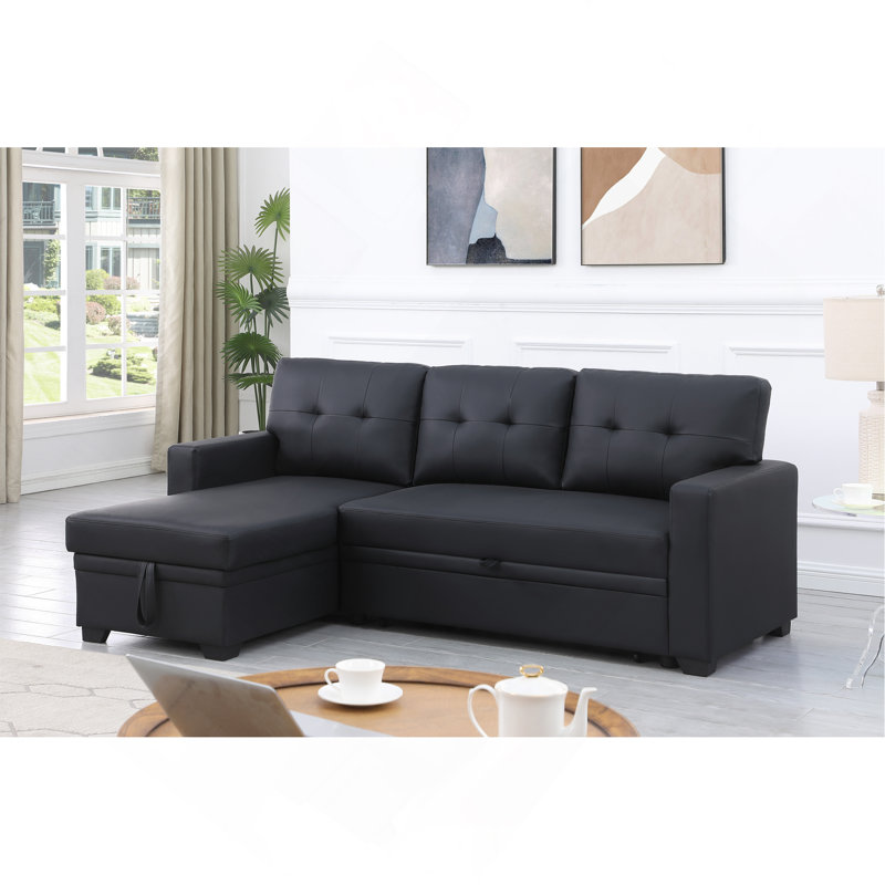 Canapé modulaire rembourré polyvalent avec rangement et design convertible