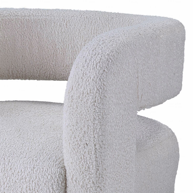 Fauteuil d'appoint en sherpa blanc