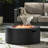 32" Iron Fire Pit, 40,000 , Dark Grey - Quick Ignition Enabled Today Round No Assembly Process Fast