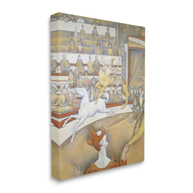 «The Circus Classic Performance Portrait» par Georges Seurat - peinture sur toile tendue, H 48 po x l 36 po x P 1,5 po