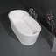 Baignoire autoportante ovale à double face avec drain Kingston