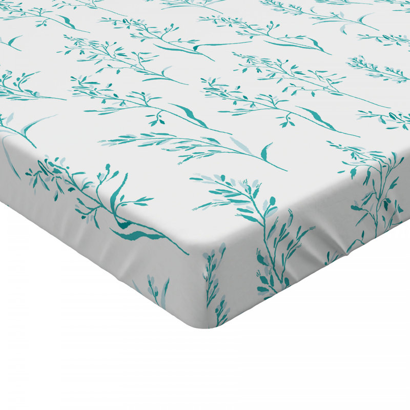 Microfiber Floral Fitted Sheet, Full Fitted Sheet