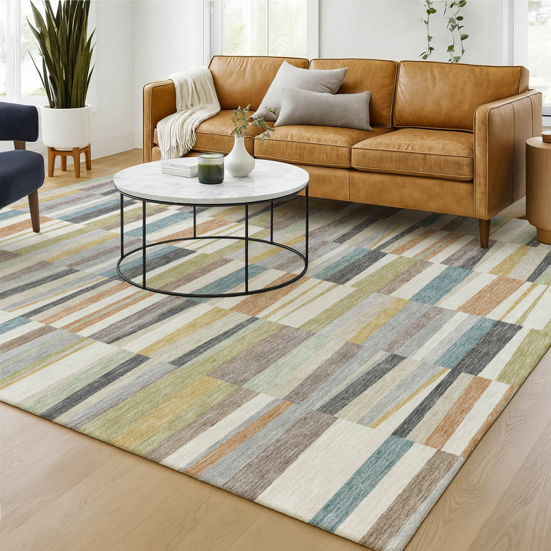 Tapis intérieur / extérieur lavable à la machine Chantille ACN2575, Ivoire ivoire, 5 pi x 7 pi 6 po