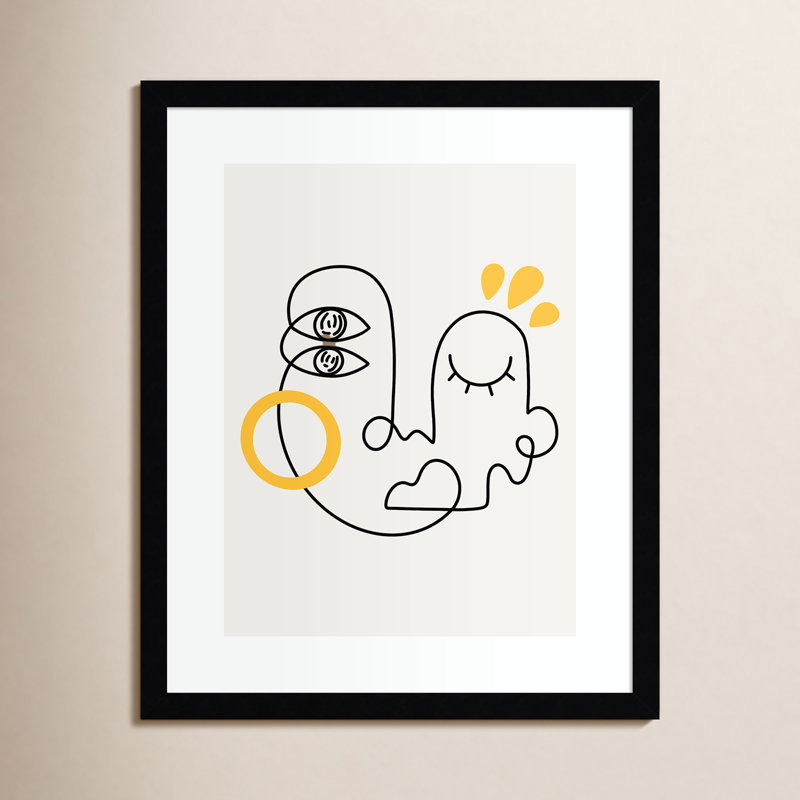 Still Here - Reproduction d'art graphique sur papier encadré, H 33 po x l 27 po, Cadre noir