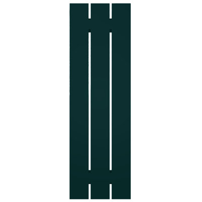 11 1/4"W x 67"H EnduraCore Composite Two Board Spaced Board-n-Batten Shutters, Thermal Green (Per Pair - Hardware Not Included)