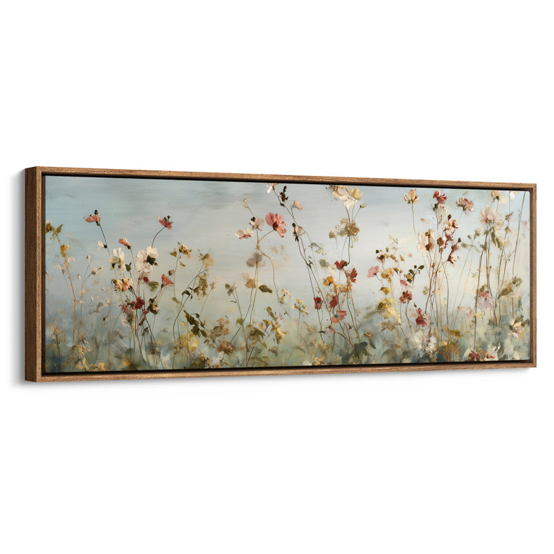 Impression sur toile Wildflower Meadow Breeze, H 20 po x l 60 po, Naturel