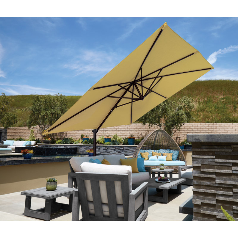 Parasol suspendu 8,6 pi Cora, Sunbrella / noir, Noir