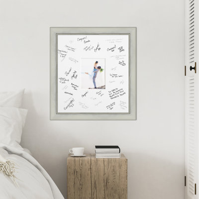 Flair Signature Mat Picture Frame, Photo Frame Wedding Guest Book Alternative, Autograph Picture Mat for Signature Board, Wedding Celebrations Graduations Support Encouragement or Retirement