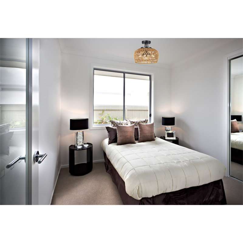 Alomar Rattan Semi Flush Mount