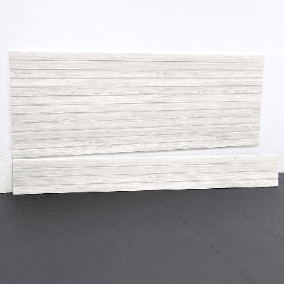 8Ft Laminated PVC Slatwall – Whitewood