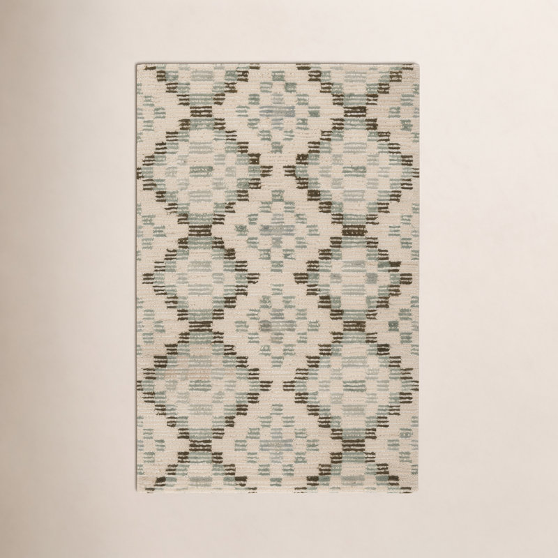 Diamond Cove Green Hand Tufted Wool Rug, Rectangle 3' x 5'