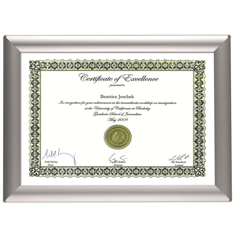 Busyfold Bevelled Picture Frame, Aluminium
