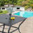 Bhairavi Square Metal Outdoor Dining Table With Umbrella Hole , 37'' in. W 37'' in. D