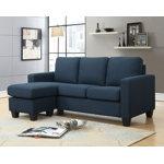 Rickmansworth Upholstered L-Shaped Sectional with Ottoman Reversible