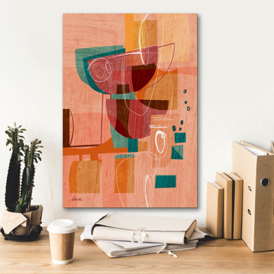 Art mural sur toile Wrought Studio ™ «Titres de la Terre» par Ishita Banerjee