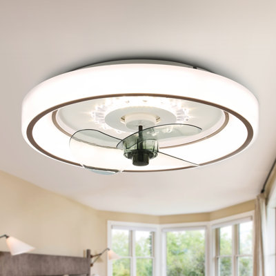 Denitra 19" Modern Smart Ceiling Fan with Dimmable LED Light and Remote