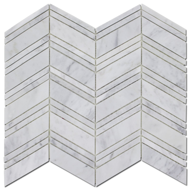 Marble Herringbone Mosaic Wall & Floor Tile