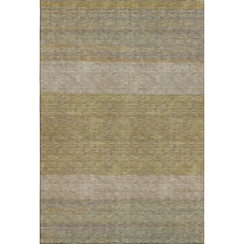 Premium Machine Washable Brennon AMF1624 Stripes Rug, Rectangle 2'6" x 3'10"